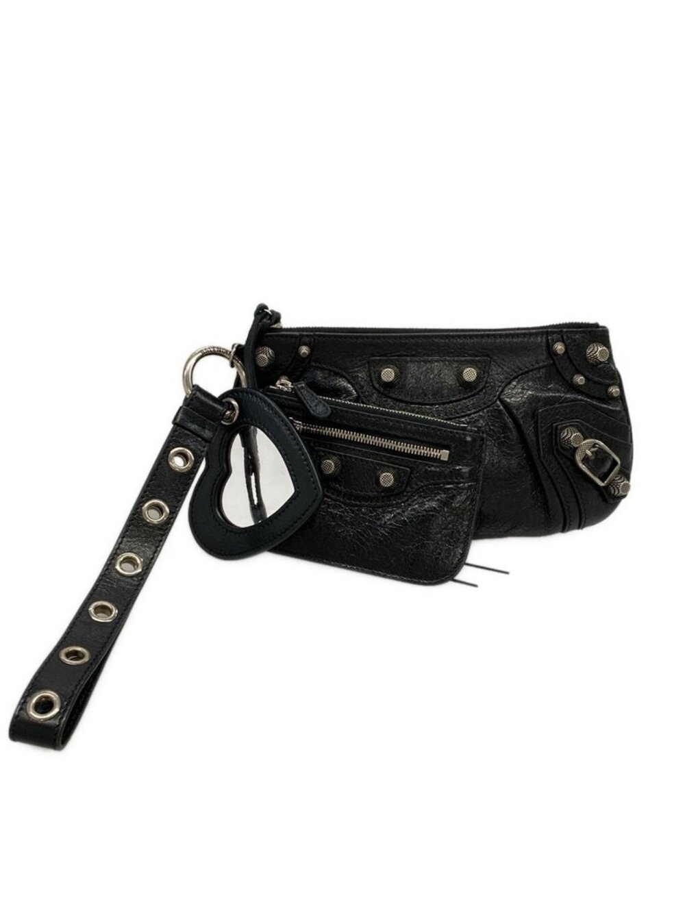 Balenciaga Clutch Le Cagole Black Leather